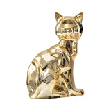 Maxbell Cat Statue Collection Minimalism Desktop Ornament for Cabinet Office Bedroom Gold