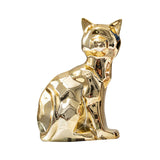 Maxbell Cat Statue Collection Minimalism Desktop Ornament for Cabinet Office Bedroom Gold
