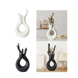 Maxbell Ceramic Hand Flower Vase Modern Unique Flower Vase for Home Bedroom Desktop