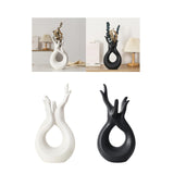 Maxbell Ceramic Hand Flower Vase Modern Unique Flower Vase for Home Bedroom Desktop