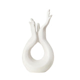 Maxbell Ceramic Hand Flower Vase Modern Unique Flower Vase for Home Bedroom Desktop