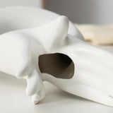 Maxbell Ceramic Hand Flower Vase Modern Unique Flower Vase for Home Bedroom Desktop