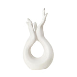 Maxbell Ceramic Hand Flower Vase Modern Unique Flower Vase for Home Bedroom Desktop