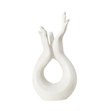 Maxbell Ceramic Hand Flower Vase Modern Unique Flower Vase for Home Bedroom Desktop