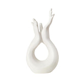 Maxbell Ceramic Hand Flower Vase Modern Unique Flower Vase for Home Bedroom Desktop