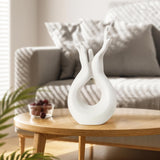 Maxbell Ceramic Hand Flower Vase Modern Unique Flower Vase for Home Bedroom Desktop