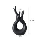 Maxbell Ceramic Hand Flower Vase Modern Unique Flower Vase for Home Bedroom Desktop