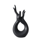 Maxbell Ceramic Hand Flower Vase Modern Unique Flower Vase for Home Bedroom Desktop