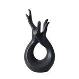 Maxbell Ceramic Hand Flower Vase Modern Unique Flower Vase for Home Bedroom Desktop