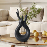 Maxbell Ceramic Hand Flower Vase Modern Unique Flower Vase for Home Bedroom Desktop