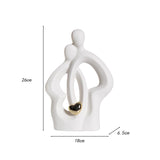 Maxbell Lovers Statue Ceramic Couple Sculpture for Wedding Gifts Engagement Bedroom