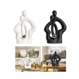 Maxbell Lovers Statue Ceramic Couple Sculpture for Wedding Gifts Engagement Bedroom