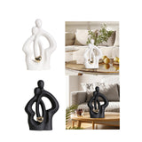 Maxbell Lovers Statue Ceramic Couple Sculpture for Wedding Gifts Engagement Bedroom