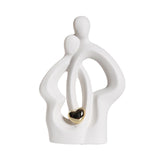 Maxbell Lovers Statue Ceramic Couple Sculpture for Wedding Gifts Engagement Bedroom