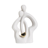 Maxbell Lovers Statue Ceramic Couple Sculpture for Wedding Gifts Engagement Bedroom