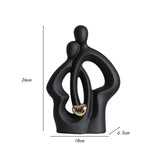 Maxbell Lovers Statue Ceramic Couple Sculpture for Wedding Gifts Engagement Bedroom