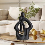 Maxbell Lovers Statue Ceramic Couple Sculpture for Wedding Gifts Engagement Bedroom