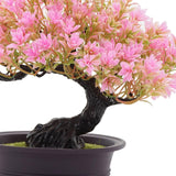 Maxbell Artificial Bonsai Tree Fake Bonsai Tree for Living Room Yard Desktop Display Pink