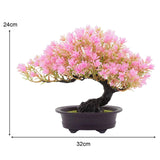 Maxbell Artificial Bonsai Tree Fake Bonsai Tree for Living Room Yard Desktop Display Pink