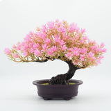Maxbell Artificial Bonsai Tree Fake Bonsai Tree for Living Room Yard Desktop Display Pink