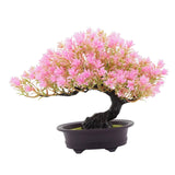 Maxbell Artificial Bonsai Tree Fake Bonsai Tree for Living Room Yard Desktop Display Pink