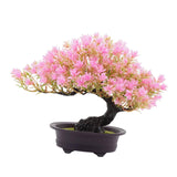 Maxbell Artificial Bonsai Tree Fake Bonsai Tree for Living Room Yard Desktop Display Pink