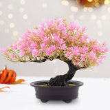 Maxbell Artificial Bonsai Tree Fake Bonsai Tree for Living Room Yard Desktop Display Pink