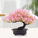 Maxbell Artificial Bonsai Tree Fake Bonsai Tree for Living Room Yard Desktop Display Pink