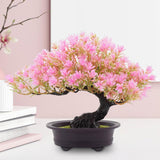 Maxbell Artificial Bonsai Tree Fake Bonsai Tree for Living Room Yard Desktop Display Pink