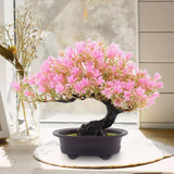 Maxbell Artificial Bonsai Tree Fake Bonsai Tree for Living Room Yard Desktop Display Pink