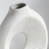 Maxbell Hollow Ceramic Vase Ceramic Flower Vase for Living Room Wedding Party Indoor White