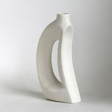 Maxbell Hollow Ceramic Vase Ceramic Flower Vase for Living Room Wedding Party Indoor White