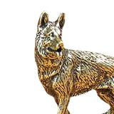 Maxbell Brass Dog Figurine Decoration Retro Dogs Figurines for Book Shelf Desk Hotel