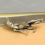 Maxbell Brass Dog Figurine Decoration Retro Dogs Figurines for Book Shelf Desk Hotel