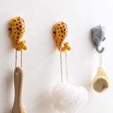 Maxbell Wall Hook Towel Hook Wall Hanger Wall Mounted Key Holder for Bag Robe Closet Giraffe