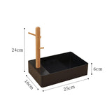 Maxbell Keys Storage Tray Japanese Style with Branch for Cufflinks Sundries Bracelet Black