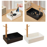Maxbell Keys Storage Tray Japanese Style with Branch for Cufflinks Sundries Bracelet Black