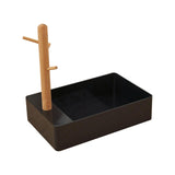Maxbell Keys Storage Tray Japanese Style with Branch for Cufflinks Sundries Bracelet Black