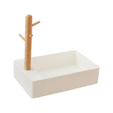 Maxbell Keys Storage Tray Japanese Style with Branch for Cufflinks Sundries Bracelet White