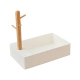 Maxbell Keys Storage Tray Japanese Style with Branch for Cufflinks Sundries Bracelet White