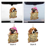 Maxbell Cute Dog Hanging Ornament Car Rearview Mirror Pendant for Bedroom Restaurant Style A