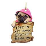 Maxbell Cute Dog Hanging Ornament Car Rearview Mirror Pendant for Bedroom Restaurant Style A