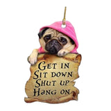 Maxbell Cute Dog Hanging Ornament Car Rearview Mirror Pendant for Bedroom Restaurant Style A