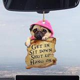 Maxbell Cute Dog Hanging Ornament Car Rearview Mirror Pendant for Bedroom Restaurant Style A