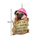 Maxbell Cute Dog Hanging Ornament Car Rearview Mirror Pendant for Bedroom Restaurant Style A