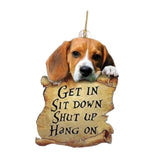 Maxbell Cute Dog Hanging Ornament Car Rearview Mirror Pendant for Bedroom Restaurant Style B