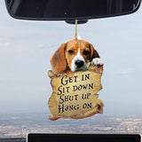 Maxbell Cute Dog Hanging Ornament Car Rearview Mirror Pendant for Bedroom Restaurant Style B
