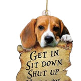 Maxbell Cute Dog Hanging Ornament Car Rearview Mirror Pendant for Bedroom Restaurant Style B