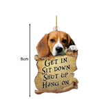 Maxbell Cute Dog Hanging Ornament Car Rearview Mirror Pendant for Bedroom Restaurant Style B