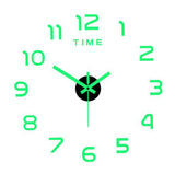 Maxbell Luminous Wall Clock Stickers Decoration DIY Wall Clock for Bedroom Home Wall